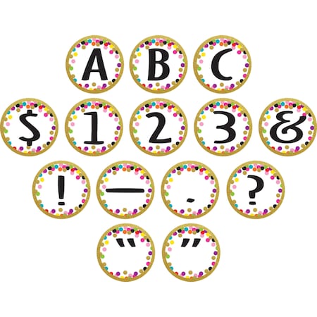 Teacher Created Resources Confetti Circle Letters, PK648 TCR5849